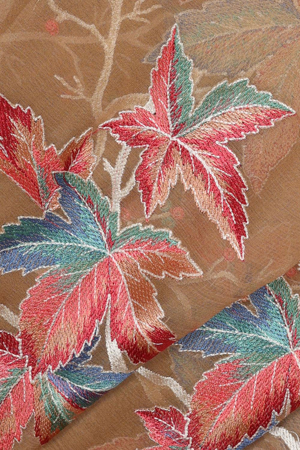 Image of Chiffon Silk Brown Saree